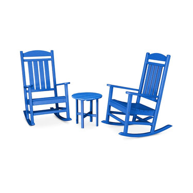 POLYWOOD Presidential 3-Piece Rocker Set - Pacific Blue